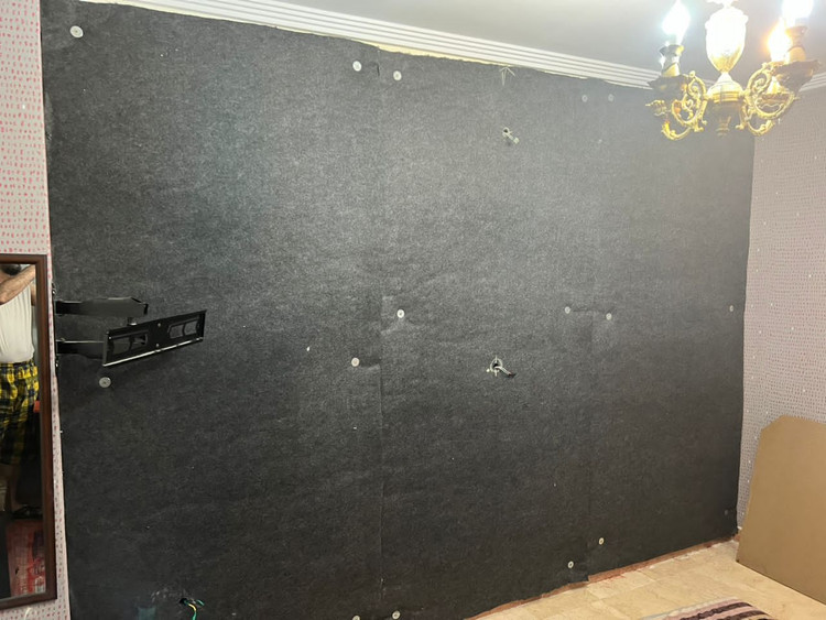 عایق بندی صوتی دیوار مشترک با نمد سنگین - یک دو صدا