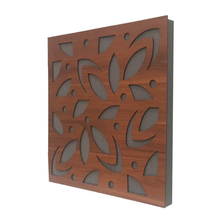 پنل آکوستیک گلبرگی فندقی با برش CNC روکش MDF - یک دو صدا