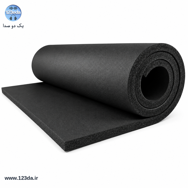 عایق حرارتی الاستومری مدل تخت نسوز سلول بسته EPDM ضخامت ۹ و ۱۹ میلیمتر - یک دو صدا