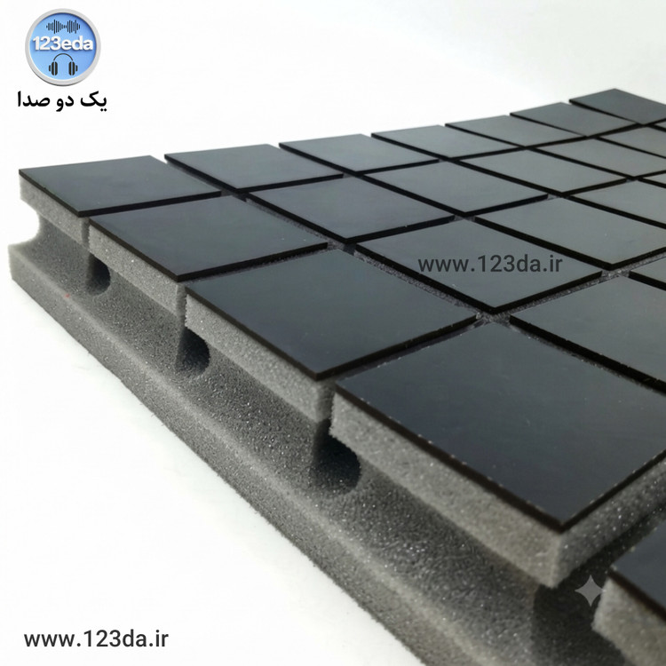 پنل آکوستیک چوبی فلکسی وود رنگ مشکی دانسیته ۳۰ - یک دو صدا