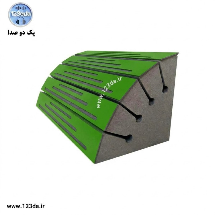 سوپر بیس ترپ ۹۰ وود سبز برای جذب فرکانس پایین در کنج اتاق - یک دو صدا